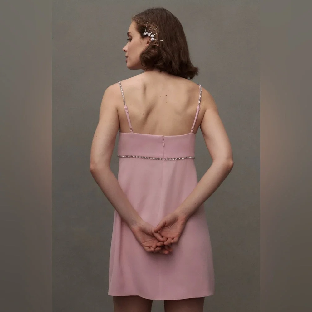 NWT Sachin & Babi Scoop-Neck Bow Mini Dress - Picture 4 of 7